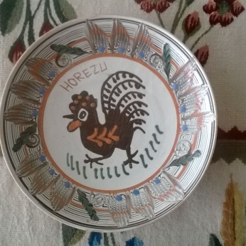 Farfurie Traditionala Motiv Popular Cocosul de Hurez