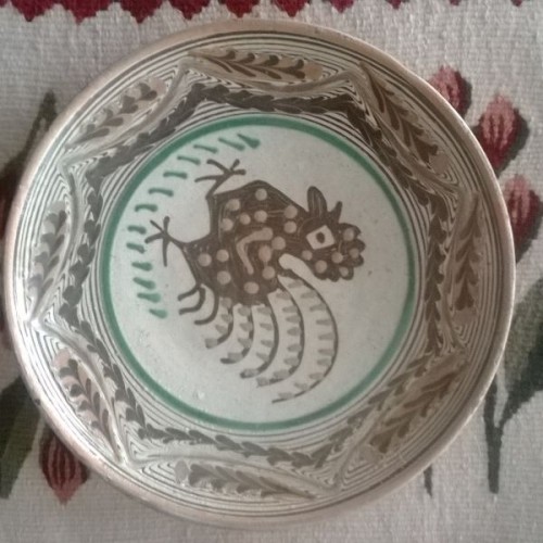 Farfurie Traditionala Motiv Popular Cocosul de Hurez